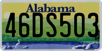AL license plate 46DS503