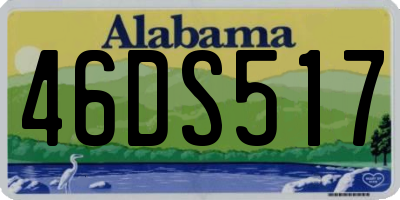 AL license plate 46DS517