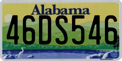 AL license plate 46DS546