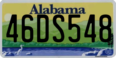 AL license plate 46DS548