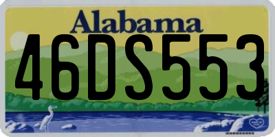 AL license plate 46DS553