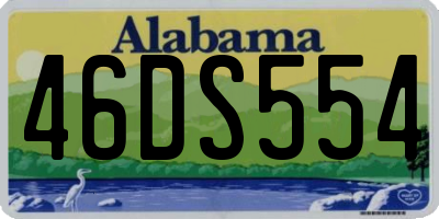 AL license plate 46DS554