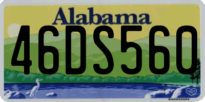 AL license plate 46DS560