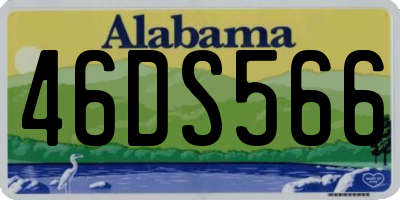 AL license plate 46DS566