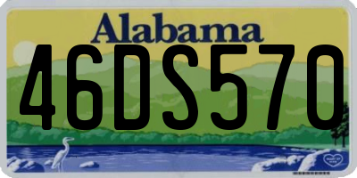 AL license plate 46DS570