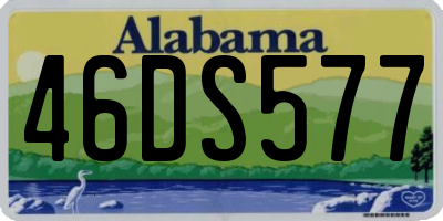 AL license plate 46DS577