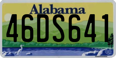 AL license plate 46DS641