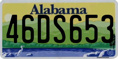 AL license plate 46DS653