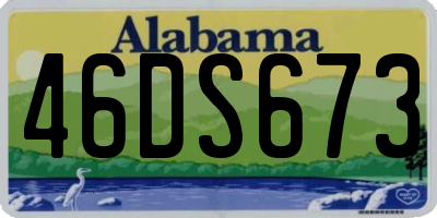 AL license plate 46DS673