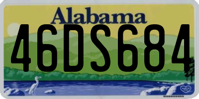 AL license plate 46DS684