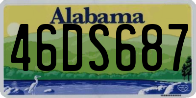 AL license plate 46DS687