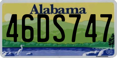 AL license plate 46DS747