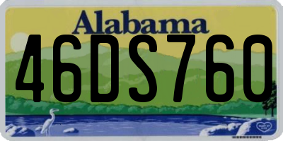 AL license plate 46DS760