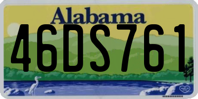 AL license plate 46DS761