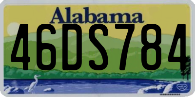 AL license plate 46DS784