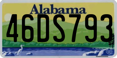 AL license plate 46DS793