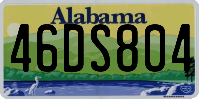 AL license plate 46DS804