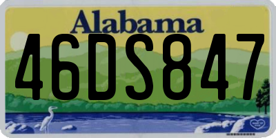 AL license plate 46DS847