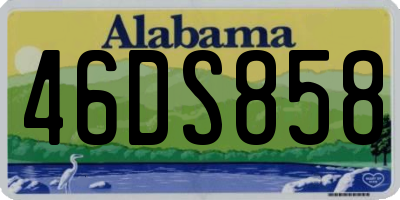 AL license plate 46DS858