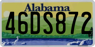 AL license plate 46DS872