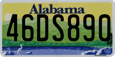 AL license plate 46DS890