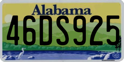 AL license plate 46DS925