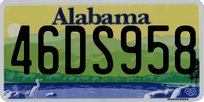 AL license plate 46DS958