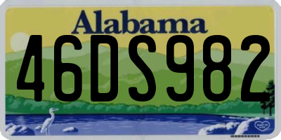 AL license plate 46DS982