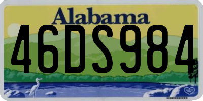 AL license plate 46DS984
