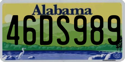 AL license plate 46DS989