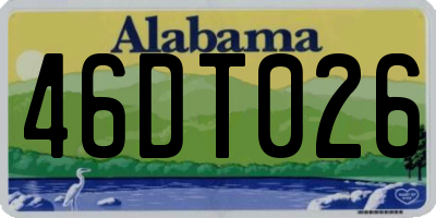 AL license plate 46DT026