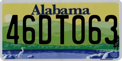 AL license plate 46DT063