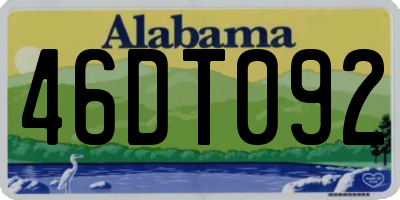 AL license plate 46DT092