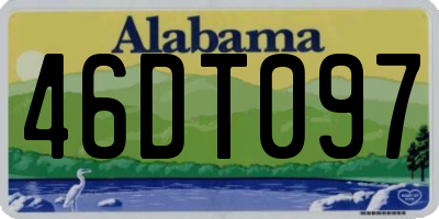 AL license plate 46DT097