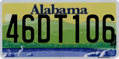 AL license plate 46DT106