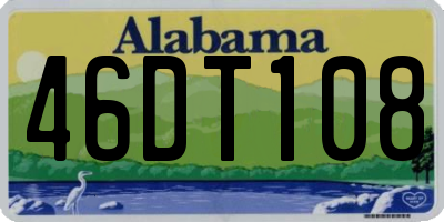 AL license plate 46DT108