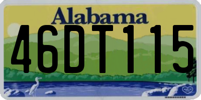 AL license plate 46DT115