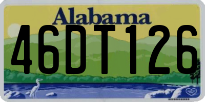 AL license plate 46DT126