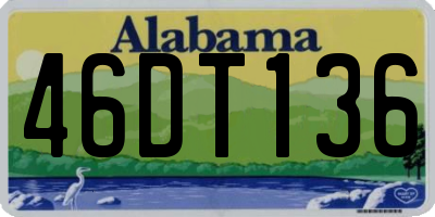 AL license plate 46DT136