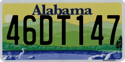 AL license plate 46DT147
