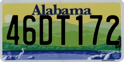 AL license plate 46DT172