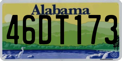 AL license plate 46DT173