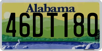 AL license plate 46DT180