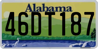AL license plate 46DT187