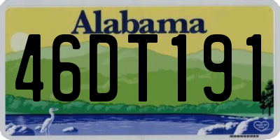 AL license plate 46DT191