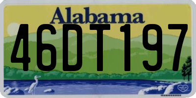 AL license plate 46DT197