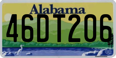 AL license plate 46DT206