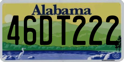 AL license plate 46DT222