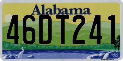 AL license plate 46DT241
