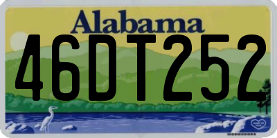 AL license plate 46DT252